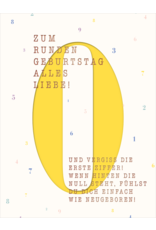LETTERART - Grafik Werkstatt Geburtstagskarte: Zum runden Geburtstag: Wie ein Neuanfang!