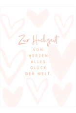 LETTERART - Grafik Werkstatt Hochzeitskarte: Von Herzen Alles Glück der Welt