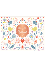 LETTERART - Grafik Werkstatt Hochzeitskarte: Alles Liebe, mit Blumen