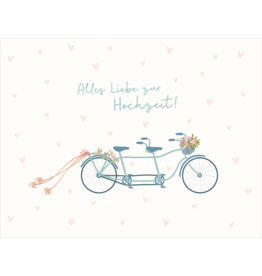 LETTERART - Grafik Werkstatt Wedding Card: On the Way to Happiness - All the Best on the Wedding!