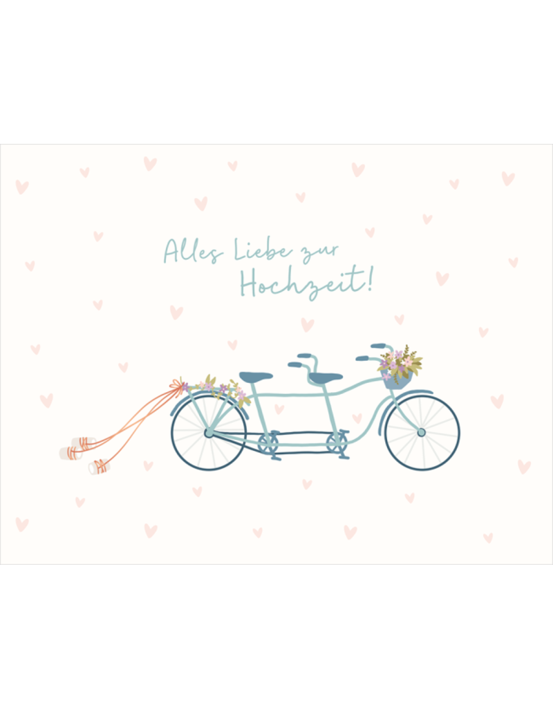 LETTERART - Grafik Werkstatt Wedding Card: On the Way to Happiness - All the Best on the Wedding!