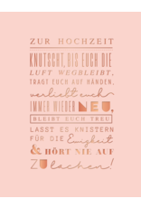 LETTERART - Grafik Werkstatt Hochzeitskarte: Poetische Glückwünsche