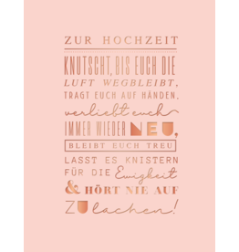 LETTERART - Grafik Werkstatt Wedding Card: Poetic Congratulations