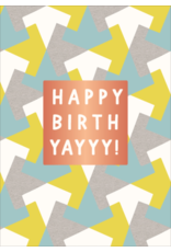LETTERART - Grafik Werkstatt Geburtstagskarte: "Happy BirthYayyy!"
