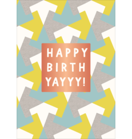 LETTERART - Grafik Werkstatt Geburtstagskarte: "Happy BirthYayyy!"