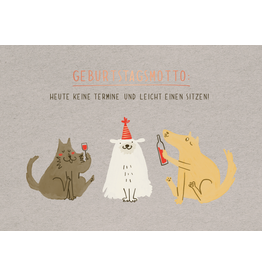 LETTERART - Grafik Werkstatt Humorous Birthday Greeting Card: Animalistic Birthday Party