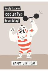 LETTERART - Grafik Werkstatt Humorvolle Geburtstagskarte: Happy Birthday - Cooler Typ