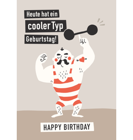 LETTERART - Grafik Werkstatt Humorous Birthday Greeting Card: Happy Birthday - Cool Guy