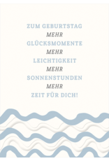 LETTERART - Grafik Werkstatt Geburtstagskarte:  Geburtstagswünsche - Glück und Leichtigkeit