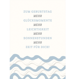 LETTERART - Grafik Werkstatt Birthday Greeting Card: Birthday Wishes - Happiness and Ease