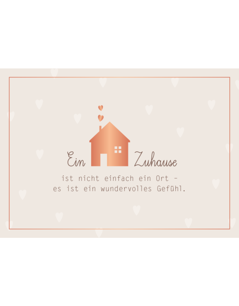 LETTERART - Grafik Werkstatt Greeting Card: For a Lot of Love in the New Home