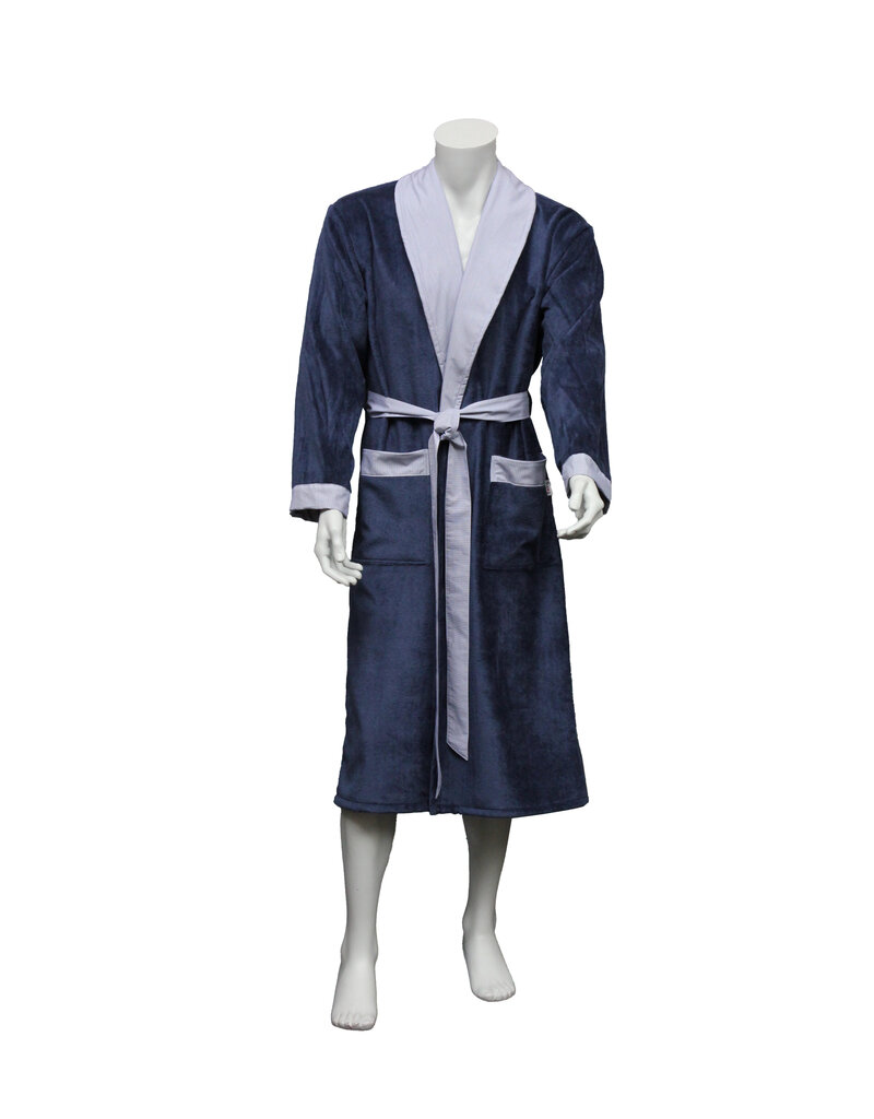 TAVO Eleganter Herren-Bademantel aus weichem Velour mit klassischem Schalkragen - Ein luxuriöses Designstück