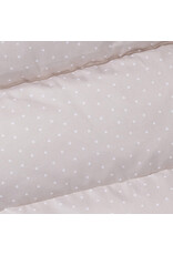 Tavolinchen Down sleeping bag with a fine polka dot pattern made from luxurious Schlossberg fabric