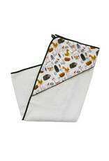 Tavolinchen Hooded Towel »Forest Friends« | Charming Design with Adorable Woodland Animals for Little Nature Lovers | 100% Cotton, 100 x 100 cm