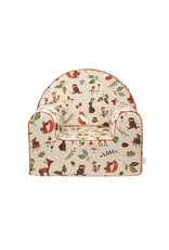 Tavolinchen Colorful children's armchair "Autumn Friends" design, removable and washable cover, ideal for playrooms, perfect for reading and play