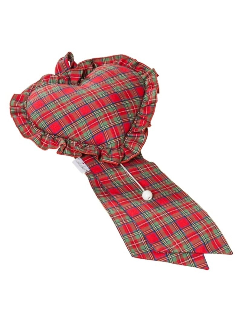 Tavolinchen Heart music box "Christmas plaid" ★ a heart-shaped music box with a Christmas checkered pattern
