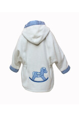 Tavolinchen Tavolinchen♥  Babybademantel – „Schaukelpferd“ mit kariertem Design und Kapuze