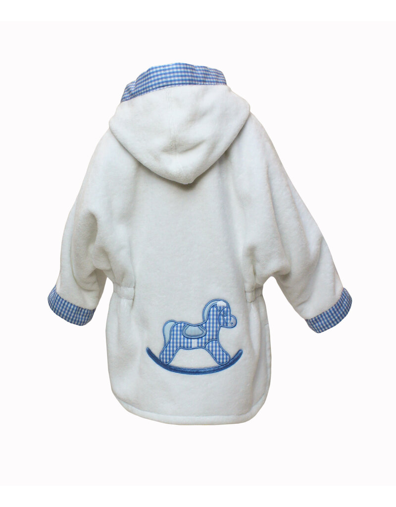 Tavolinchen Tavolinchen♥  Babybademantel – „Schaukelpferd“ mit kariertem Design und Kapuze