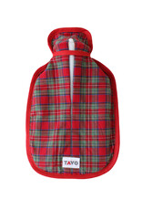 TAVO Hot water bottle – "Christmas plaid" hot water bottle in festive plaid