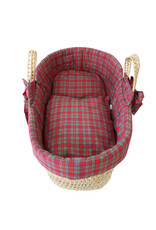 Tavolinchen Moses Basket with Mattress – "Christmas Plaid" with festive plaid design and cozy, supportive mattress for the holiday season