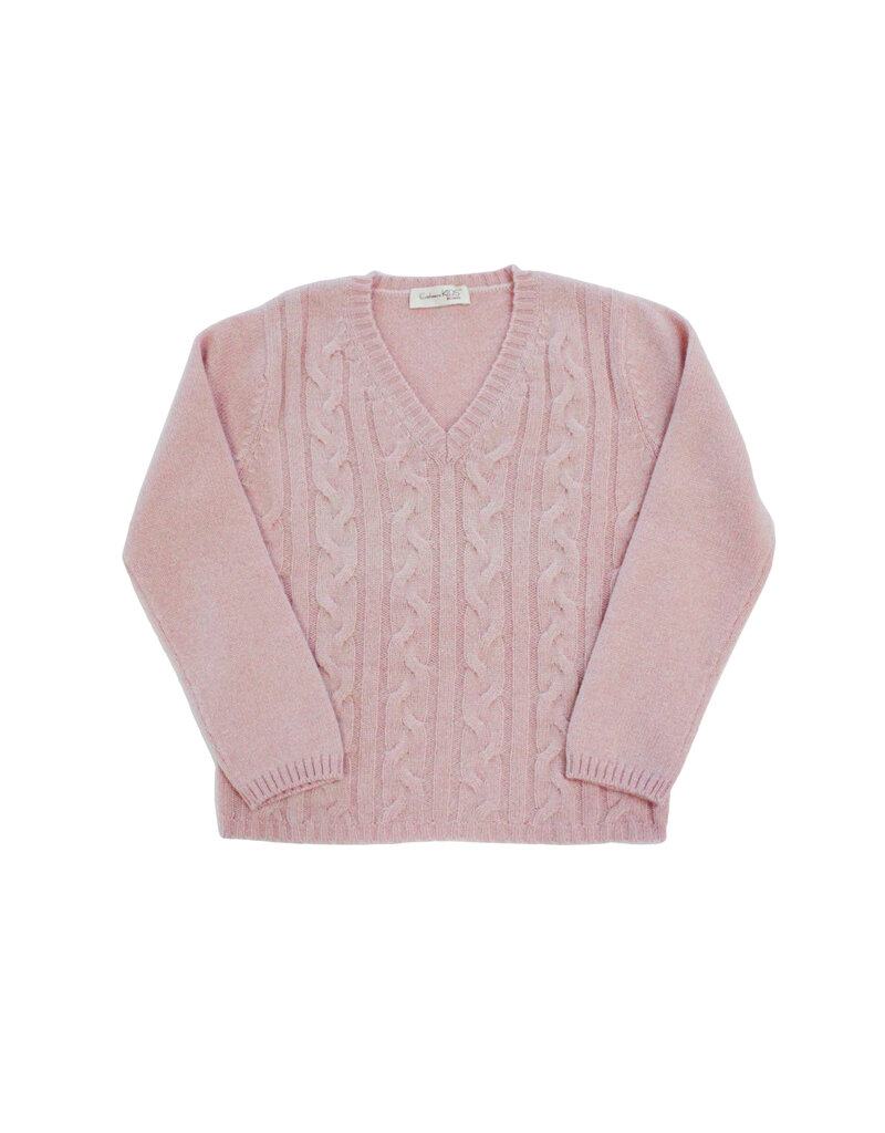 Tavolinchen Cashmere-Pullover für Kinder – 100 % pure Cashmere, klassisches Zopfmuster