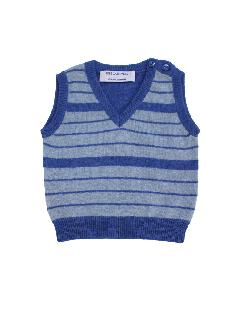 Tavolinchen Kinder-Cashmere-Pullunder – 100% Cashmere in Bleu, weich und stilvoll