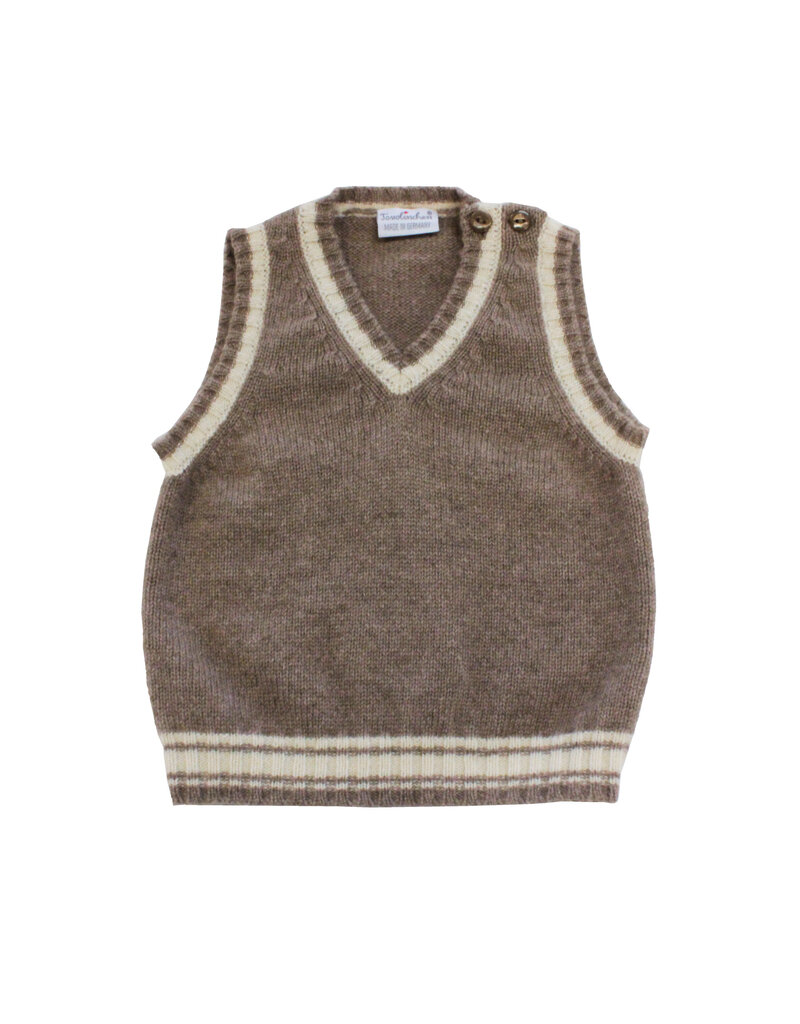 Tavolinchen Kinder-Cashmere-Pullunder – 100% Cashmere in warmem Braun, modern und gemütlich