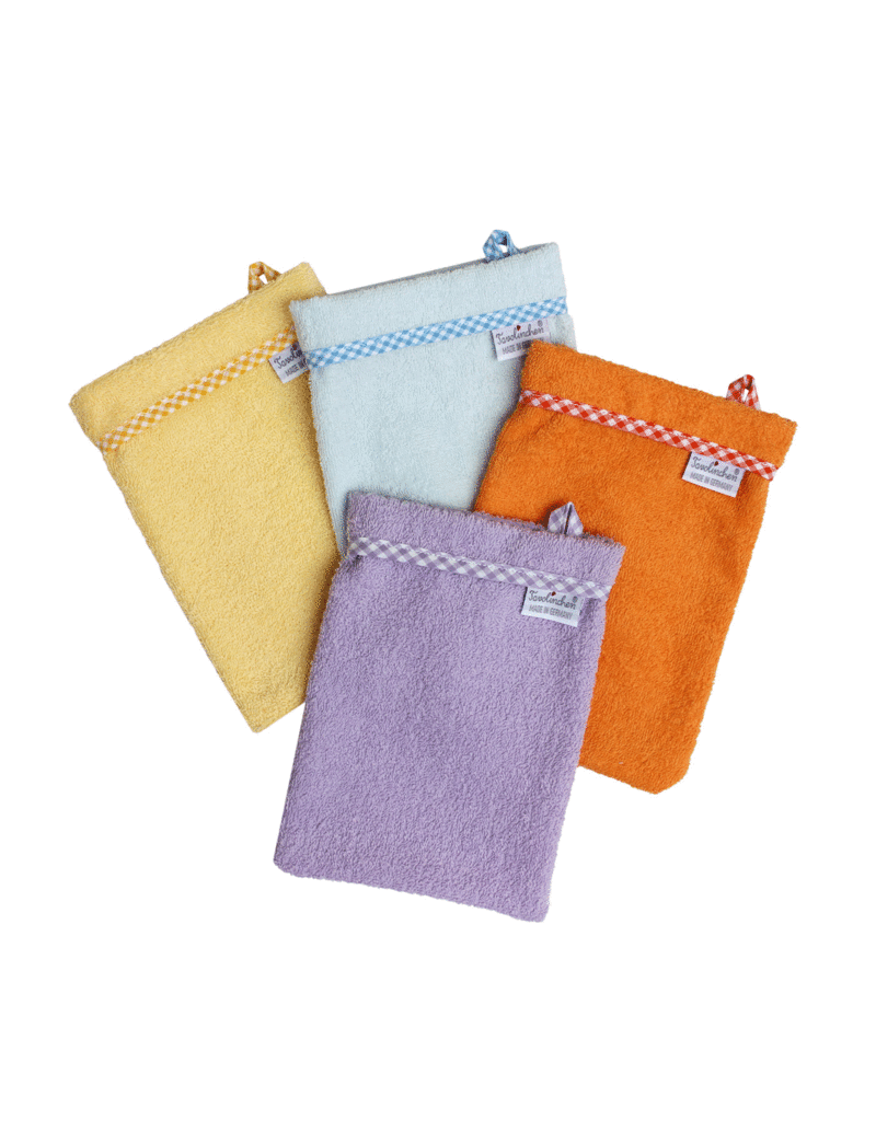 Tavolinchen Terry Cloth Wash Gloves – Set of 4 Gentle, Absorbent Wash Gloves for Daily Care