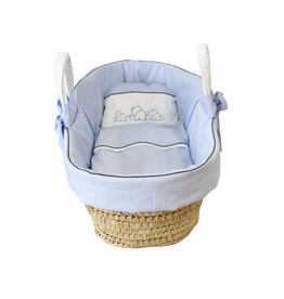 Tavolinchen Moses basket  with mattress & down bed  "Elephant family"