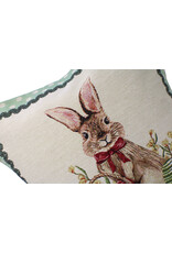 TAVO Gobelin Easter Cushion with Mr. Bunny – Nostalgic Charm for Your Spring Home Decor