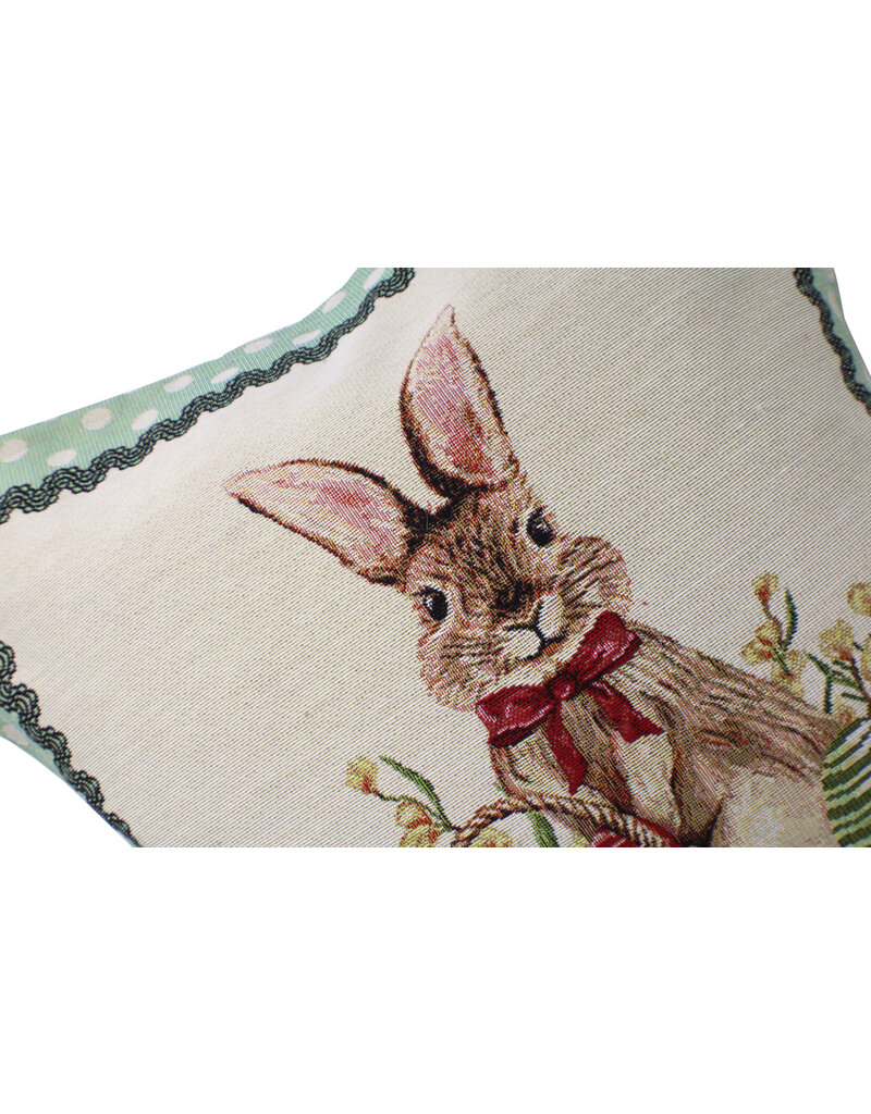 TAVO Gobelin-Osterkissen mit Herrn Hase – nostalgischer Charme für eine gemütliche Osterzeit
