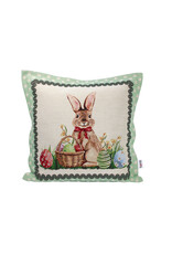 TAVO Gobelin Easter Cushion with Mr. Bunny – Nostalgic Charm for Your Spring Home Decor