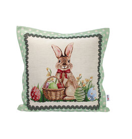 TAVO Gobelin Easter Cushion with Mr. Bunny – Nostalgic Charm for Easter