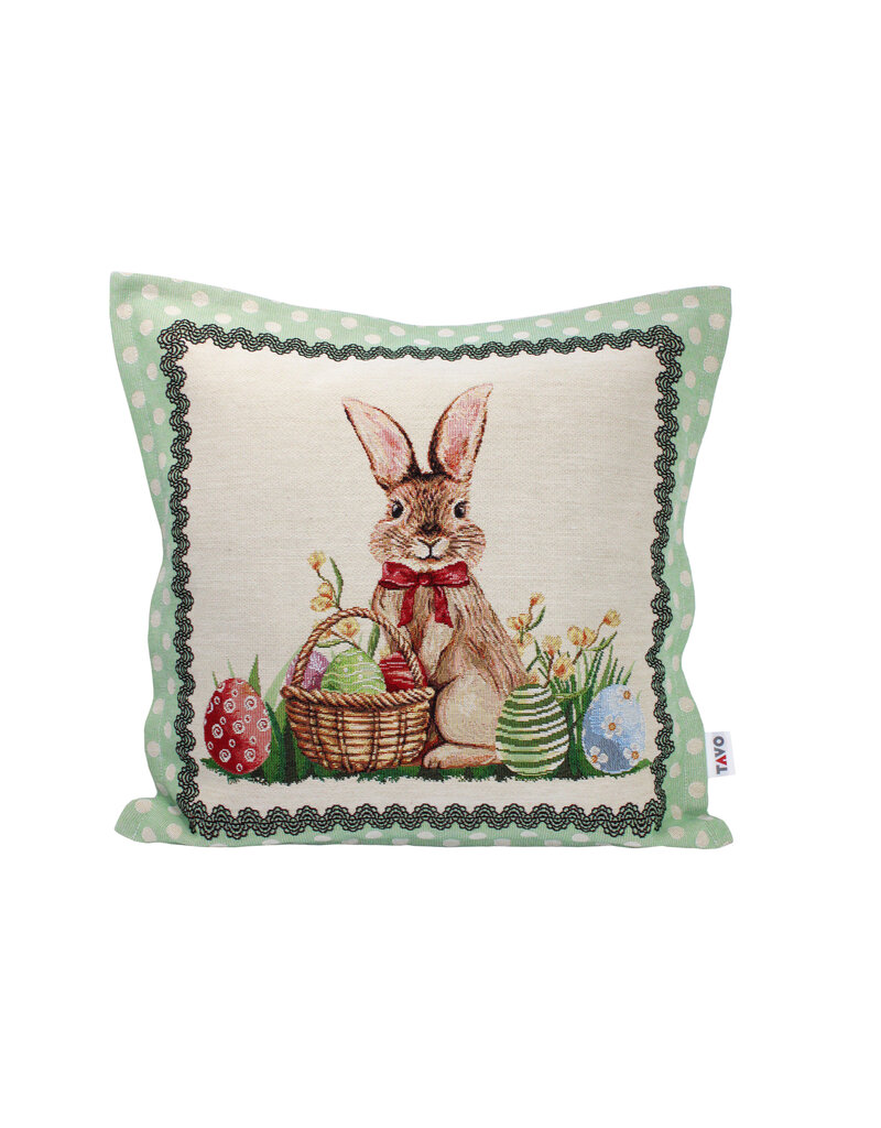 TAVO Gobelin-Osterkissen mit Herrn Hase – nostalgischer Charme für eine gemütliche Osterzeit
