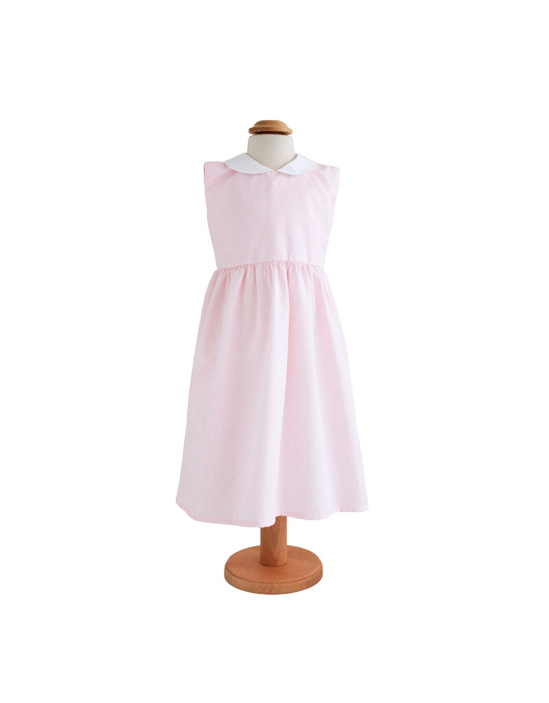 Tavolinchen Girls' Dress  „Vichy Karo“ – Classic Cotton Dress with Collar and Bow