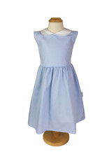 Tavolinchen Girls' Dress  „Vichy Karo“ – Classic Cotton Dress with Collar and Bow
