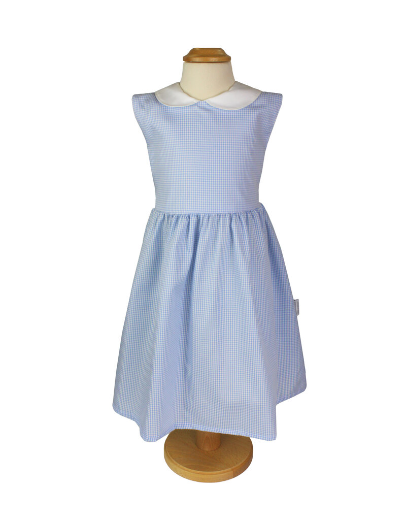 Tavolinchen Girls' Dress  „Vichy Karo“ – Classic Cotton Dress with Collar and Bow
