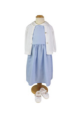 Tavolinchen Girls' Dress  „Vichy Karo“ – Classic Cotton Dress with Collar and Bow