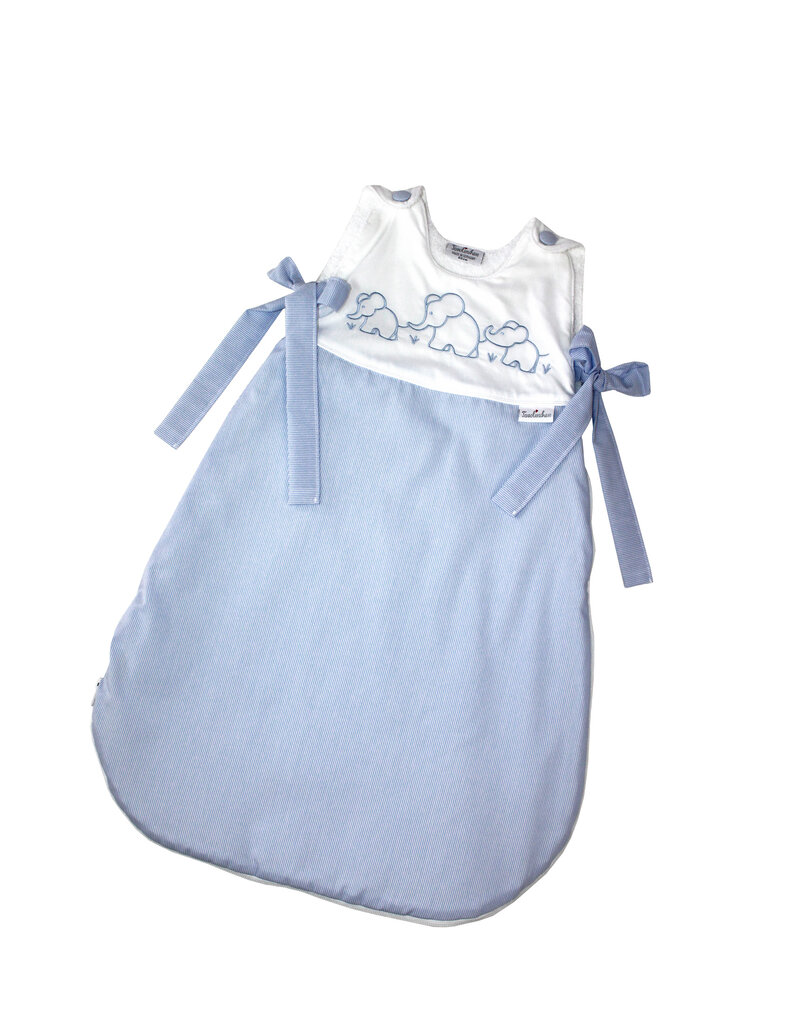 Tavolinchen Frottierschlafsack "Elefantenfamilie" – Baby-Schlafsack aus weicher Baumwolle mit liebevoller Stickerei