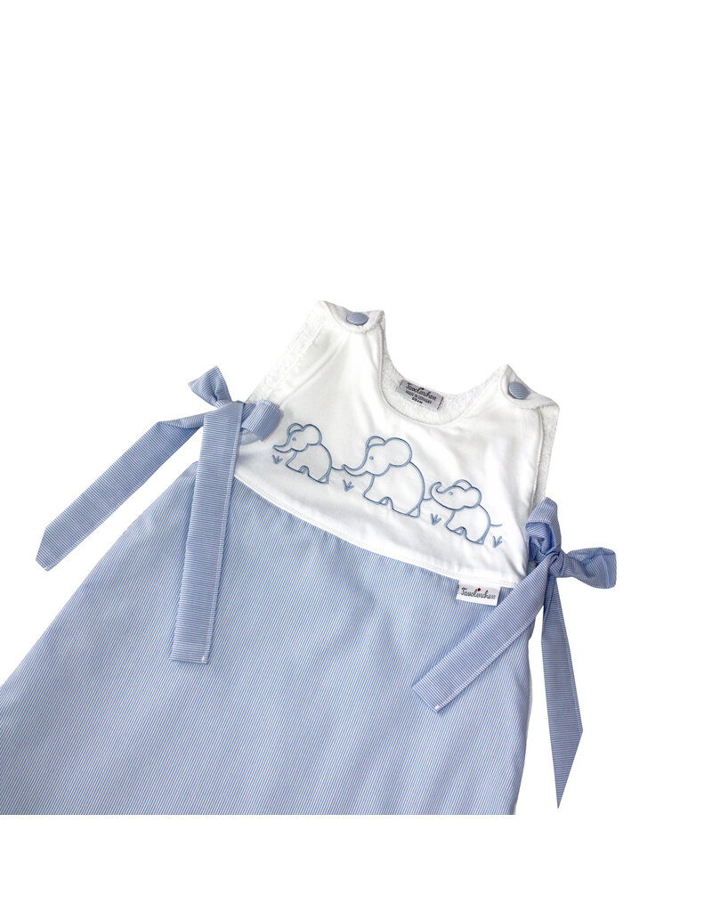 Tavolinchen Frottierschlafsack "Elefantenfamilie" – Baby-Schlafsack aus weicher Baumwolle mit liebevoller Stickerei