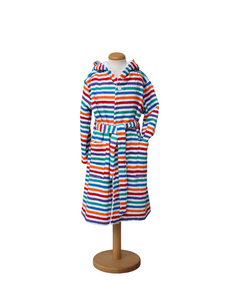 TAVO The colourfull striped terry bathrobe with hood by TAVO