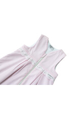 Tavolinchen Frottierschlafsack „Boluda Streifen“ mit zarter Bordüre – rosa oder hellblau, weich & atmungsaktiv