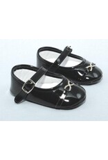 Baby shoes in patent leather look with decorative bow – festive & comfortable