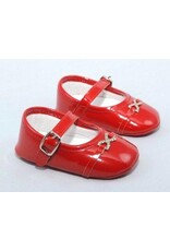 Baby shoes in patent leather look with decorative bow – festive & comfortable