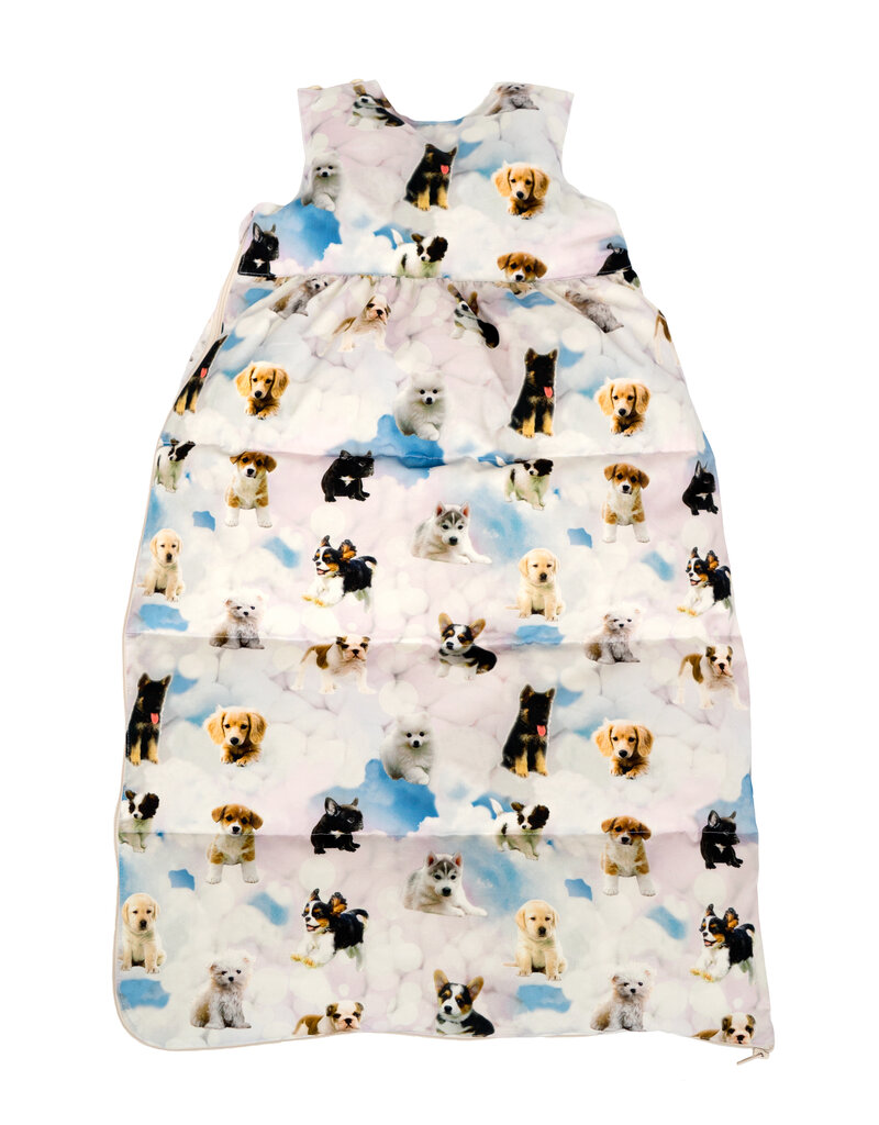 Tavolinchen Sleeping bag »Little puppy friends« | Cuddly baby sleeping bag with playful puppy print and down filling