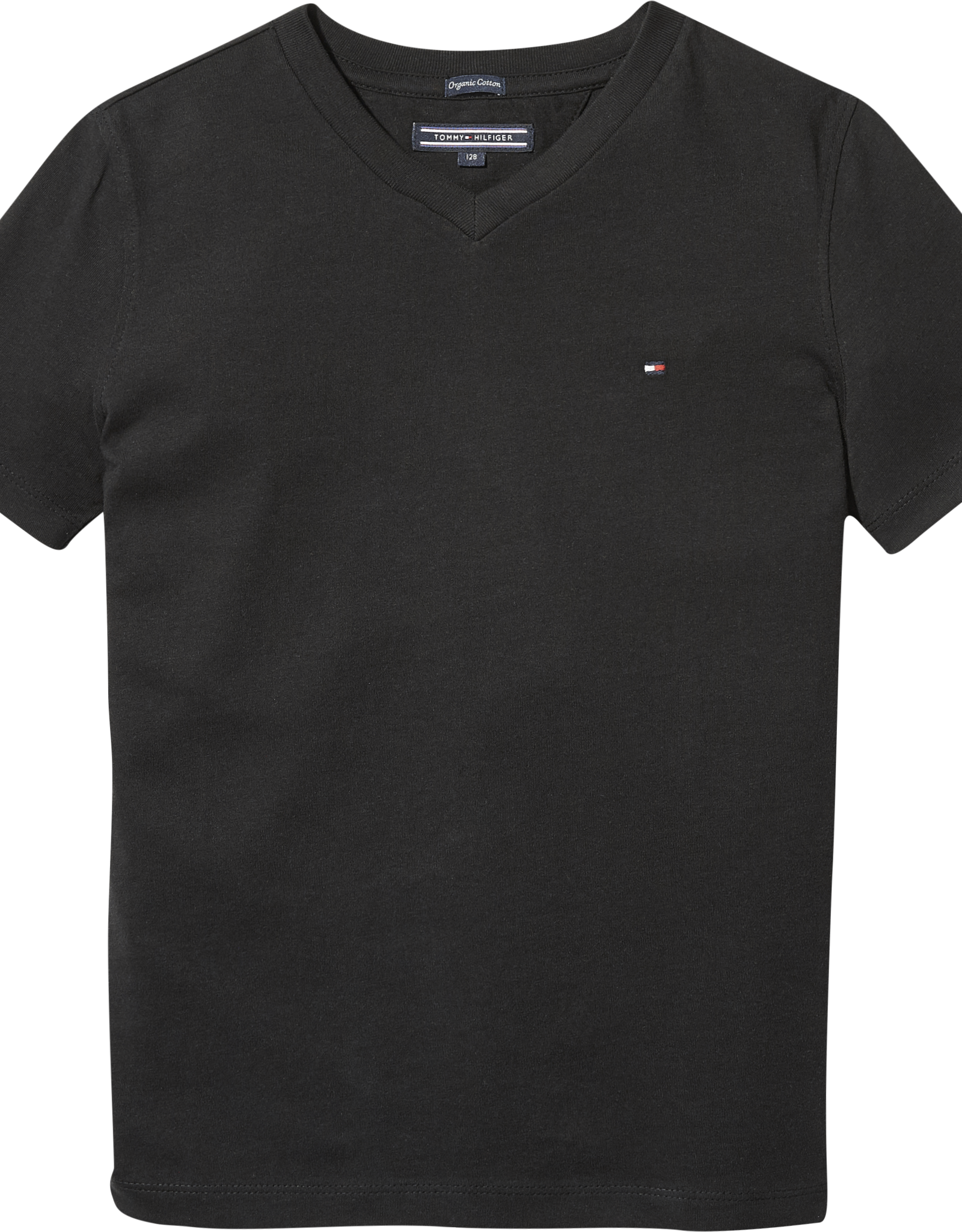 Tommy Hilfiger Basis shirt 04142 V-Hals - zwart