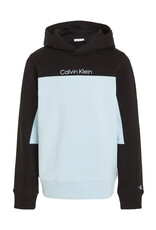 Calvin Klein Hoodie IB0IB01944CYR - TERRY COLOR BLOCK REG. HOODIE - Keepsake Blue / black