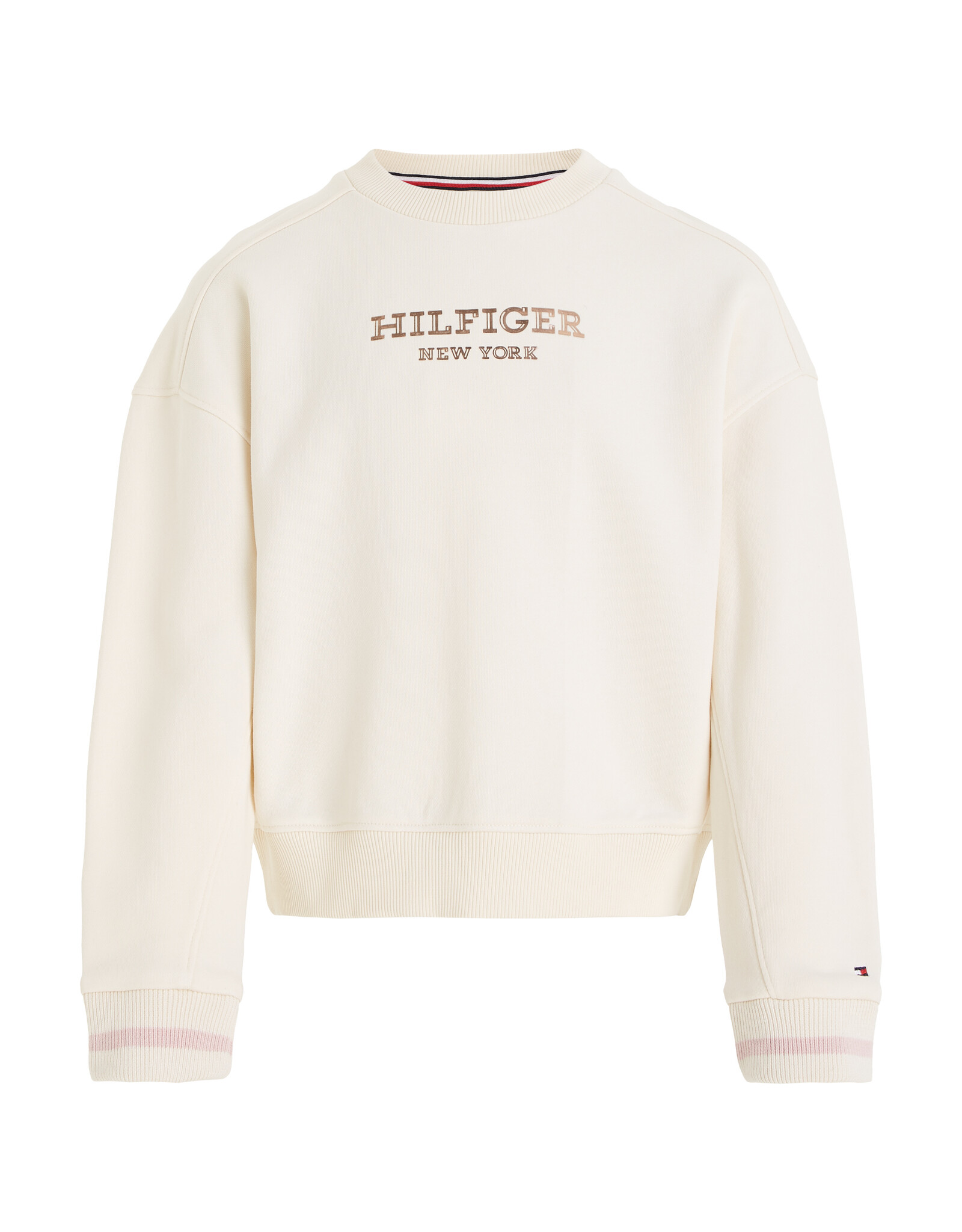 Tommy Hilfiger Sweater KG0KG07722AEF - MONOTYPE FOIL CREW - zand