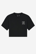 Nik & Nik T-Shirt Strass logo - zwart