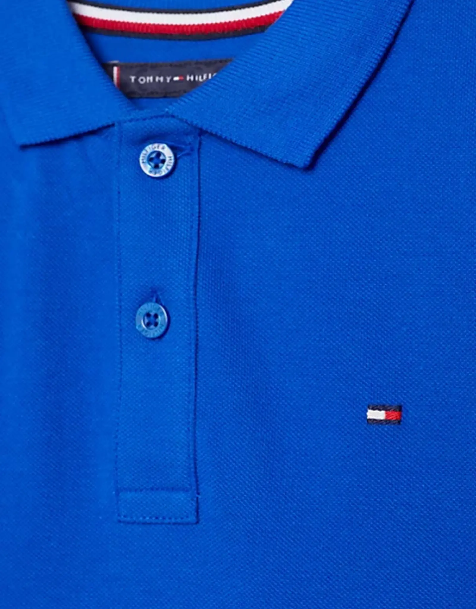 Tommy Hilfiger Polo KB0KB09103C66 - FLAG POLO - kobalt blauw